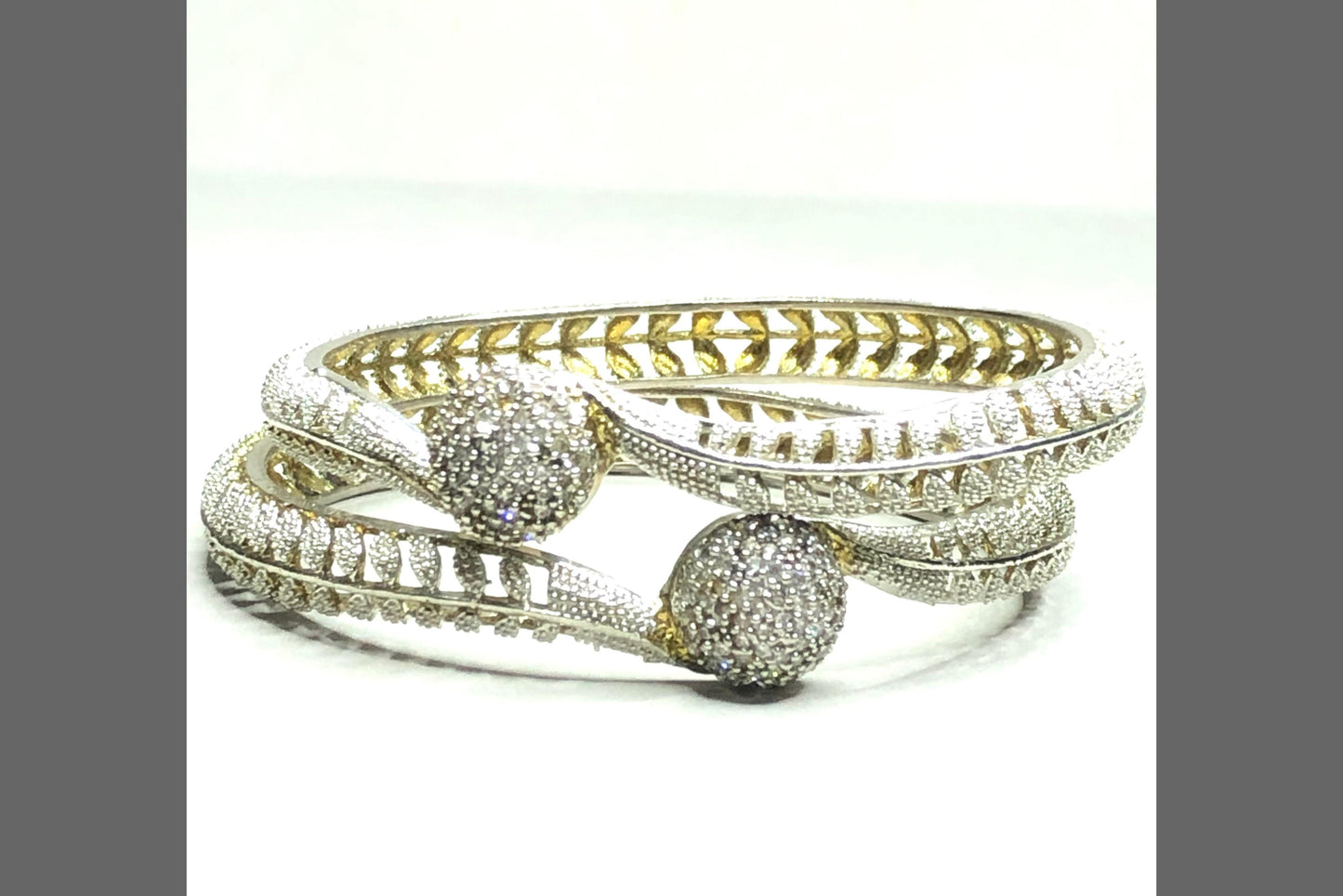 ONE CARAT GOLD BANGLE SET - CLASSIC SILVER JEWELLERY FOR GIRLS