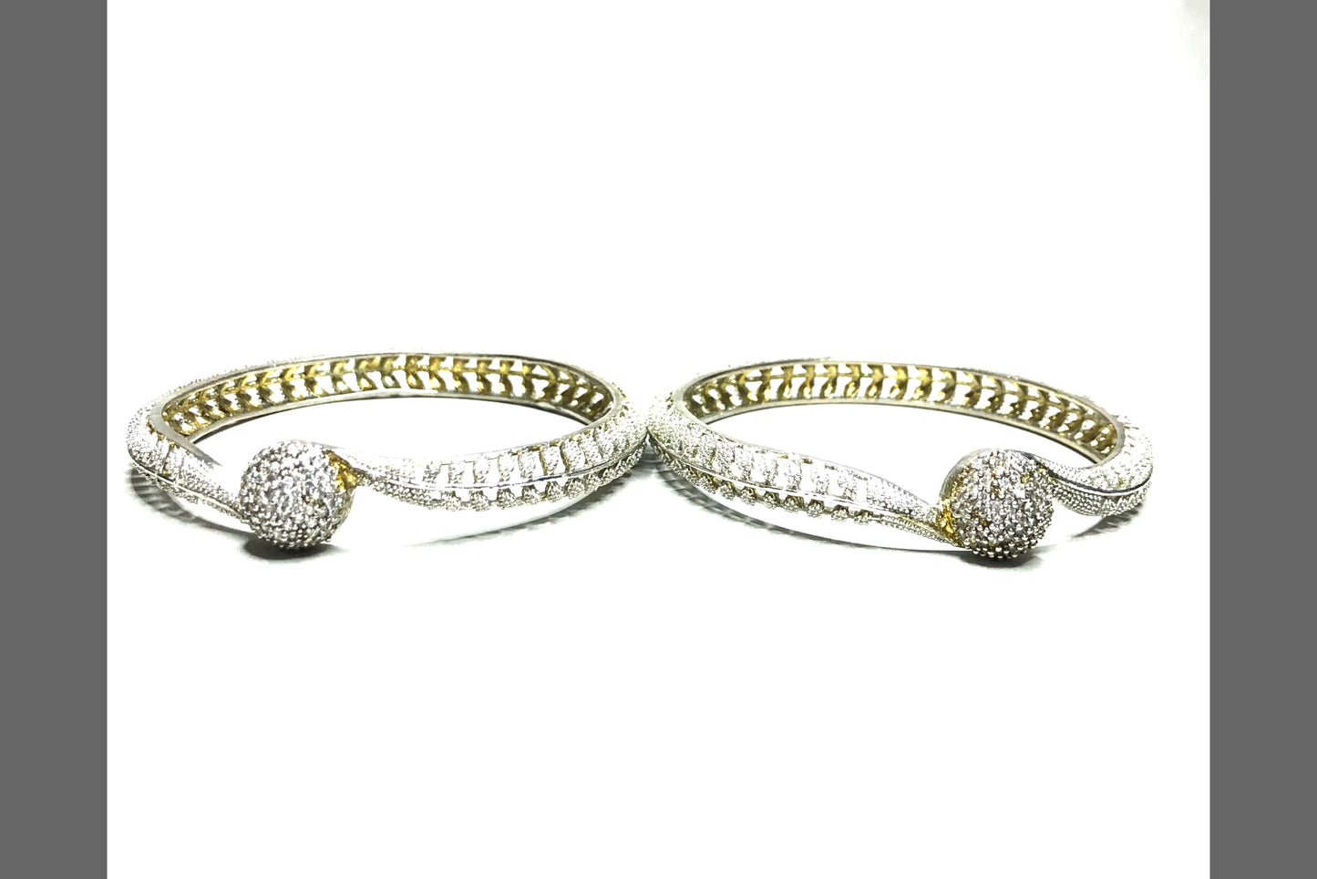 ONE CARAT GOLD BANGLE SET - CLASSIC SILVER JEWELLERY FOR GIRLS