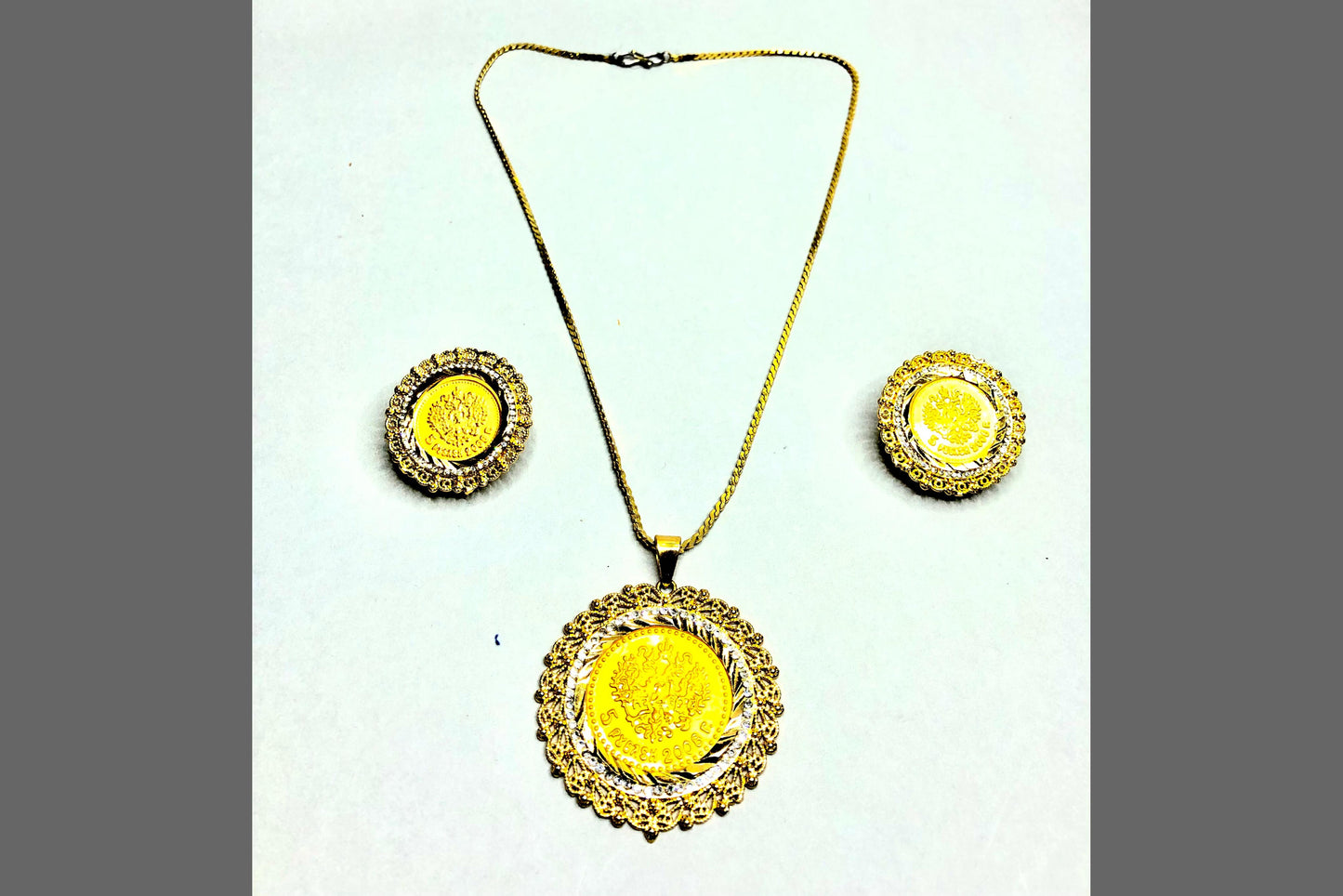 Annayoyo Rabian Ancient Coin Pendant Muslim Necklaces Women Gold Color Jewelry Middle East African