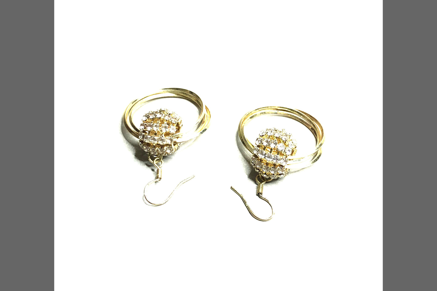 MULTILAYER DIAMOND EARRINGS (24k GOLD PLATED)