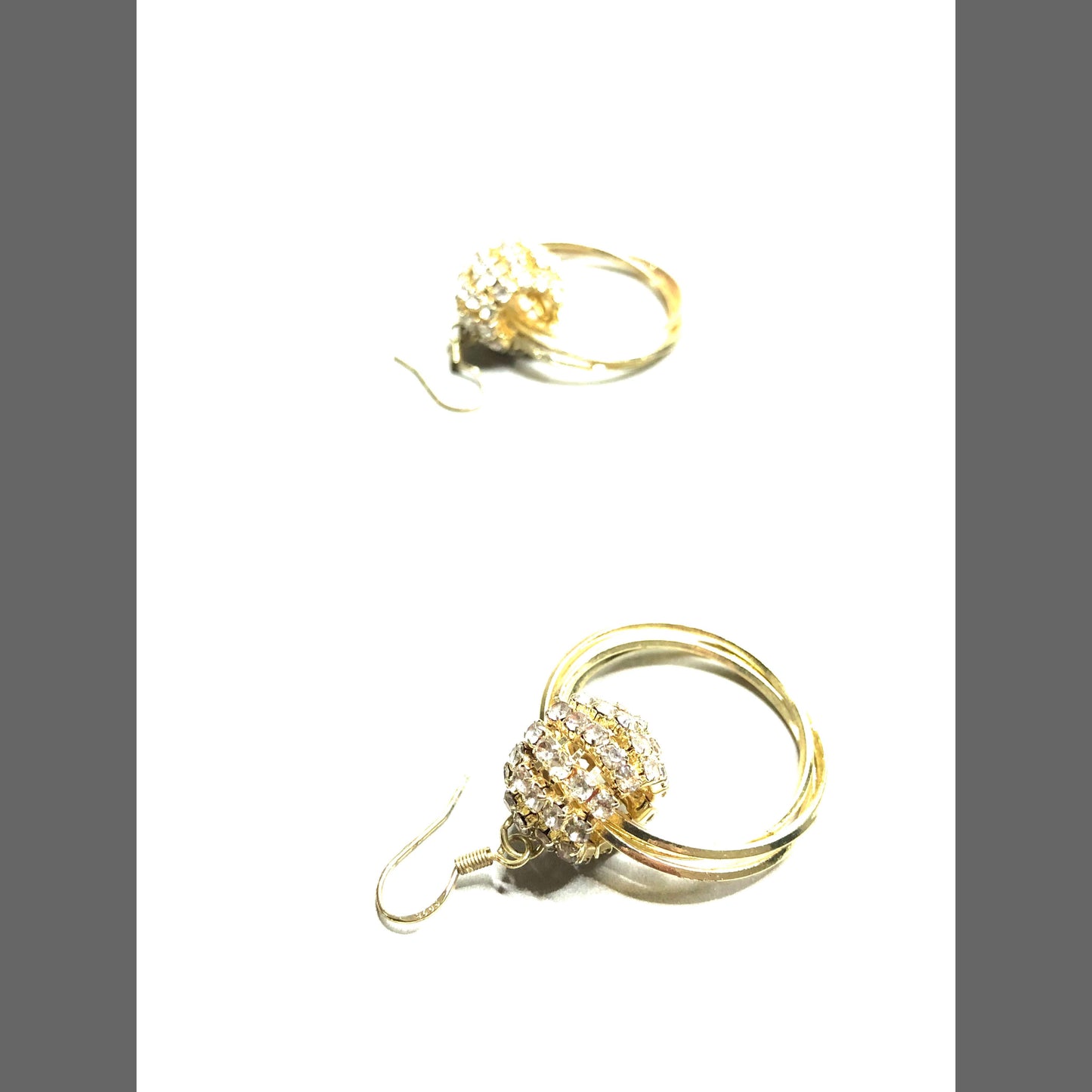 MULTILAYER DIAMOND EARRINGS (24k GOLD PLATED)